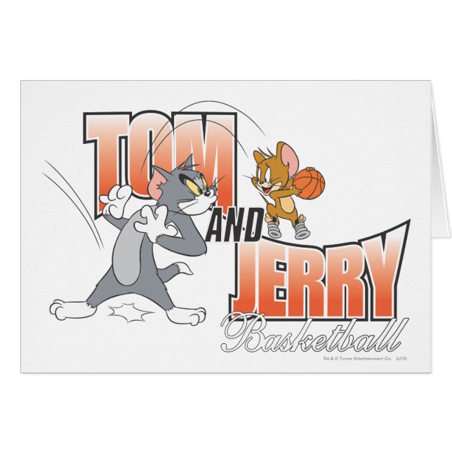 Tom och Jerry Basketball 3 Hälsningskort (Framsidan Horizontal)