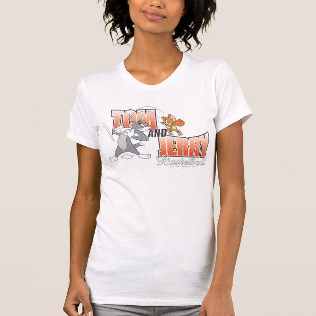 Tom och Jerry Basketball 3 T Shirt (Framsida)