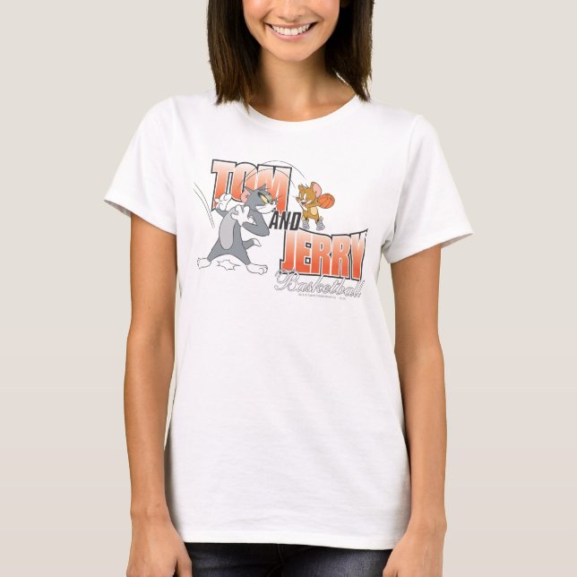 Tom och Jerry Basketball 3 Tee Shirt (Framsida)