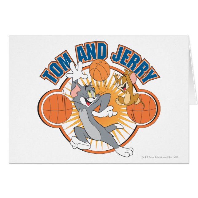 Tom och Jerry Basketball 4 Hälsningskort (Framsidan Horizontal)