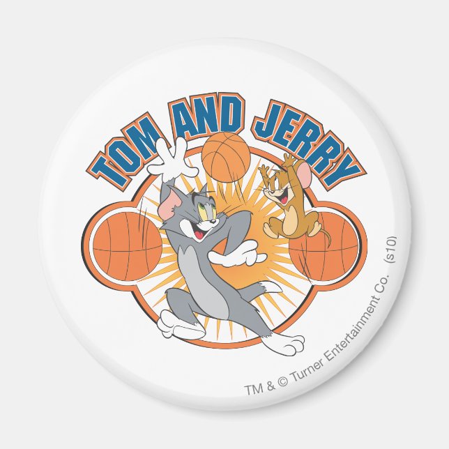 Tom och Jerry Basketball 4 Magnet (Framsidan)