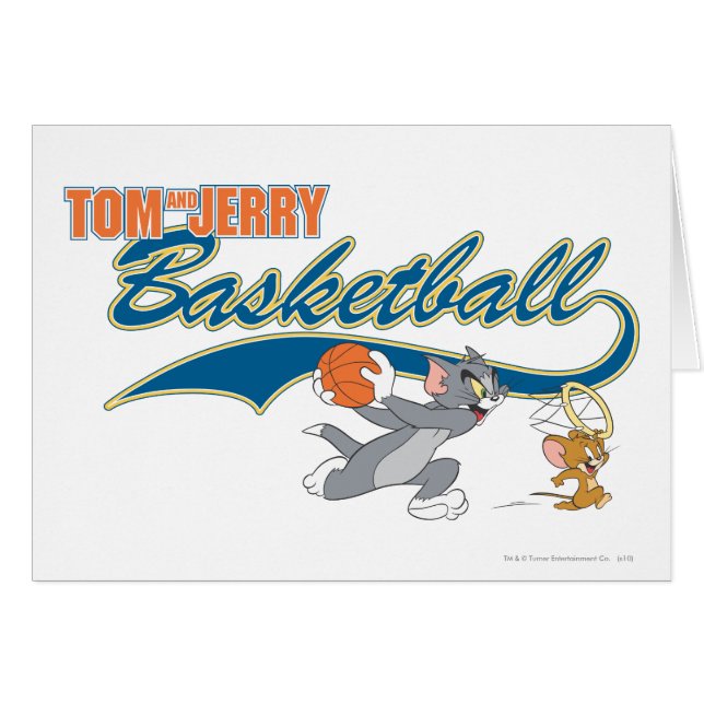 Tom och Jerry Basketball 5 Hälsningskort (Framsidan Horizontal)