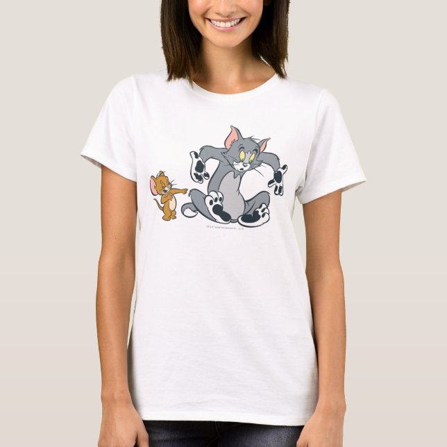 Tom och Jerry Black Tass Cat Tee Shirt (Framsida)