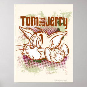 Tom och Jerry Brown och Grönt Poster