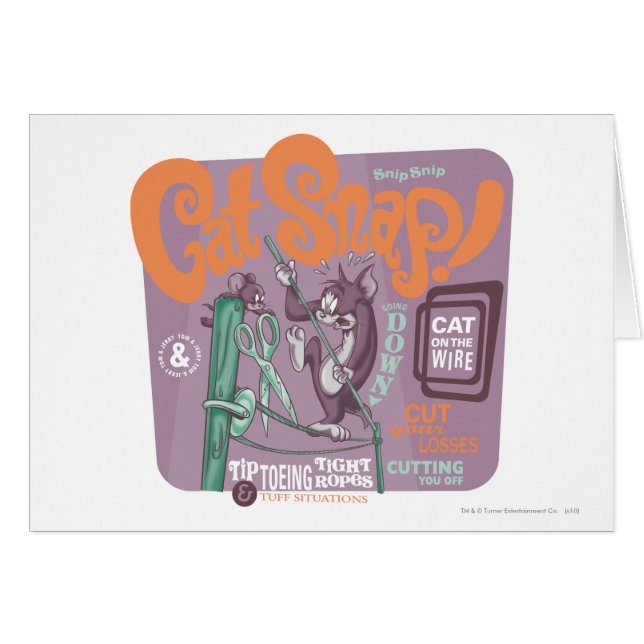 Tom och Jerry Cat Snap Hälsningskort (Framsidan Horizontal)