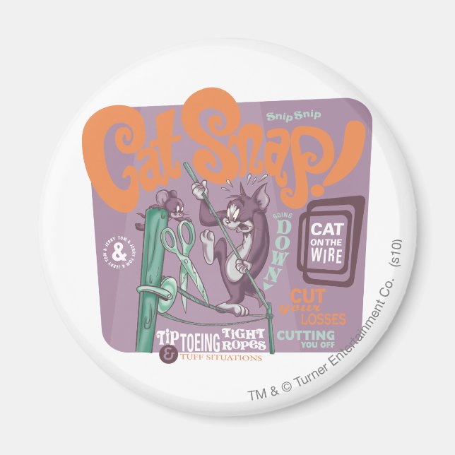 Tom och Jerry Cat Snap Magnet (Framsidan)