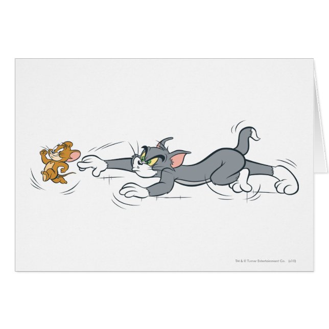 Tom och Jerry Chase Hälsningskort (Framsidan Horizontal)