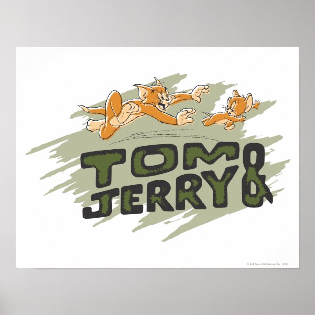 Tom och Jerry Chase Logotyp Poster (Framsidan)