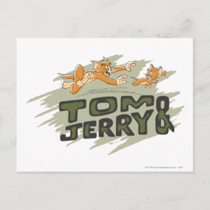 Tom och Jerry Chase Logotyp Vykort