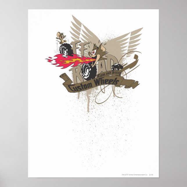 Tom och Jerry Custome Hjul Poster (Framsidan)