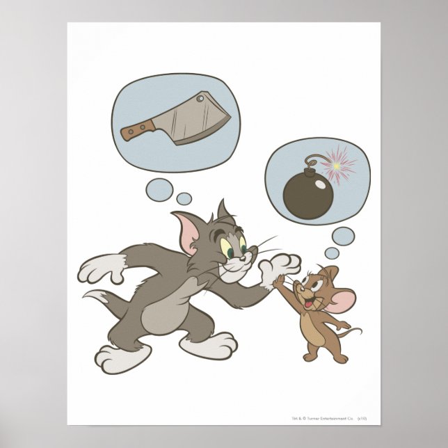 Tom och Jerry Evil Thoughts Poster (Framsidan)