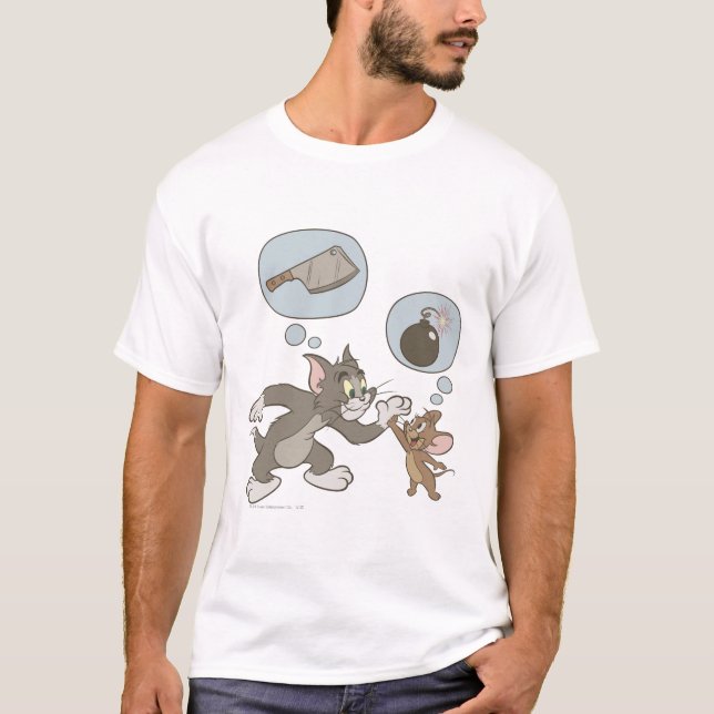 Tom och Jerry Evil Thoughts Tee Shirt (Framsida)