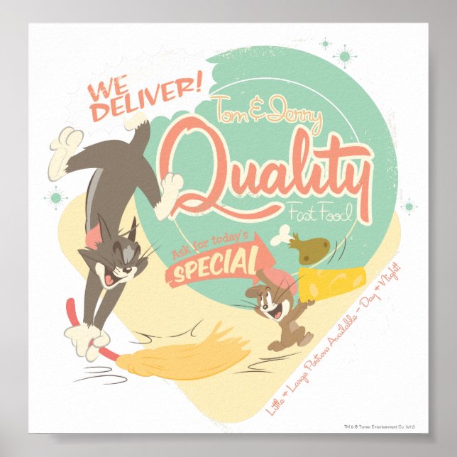 Tom och Jerry Fast Food Poster (Framsidan)
