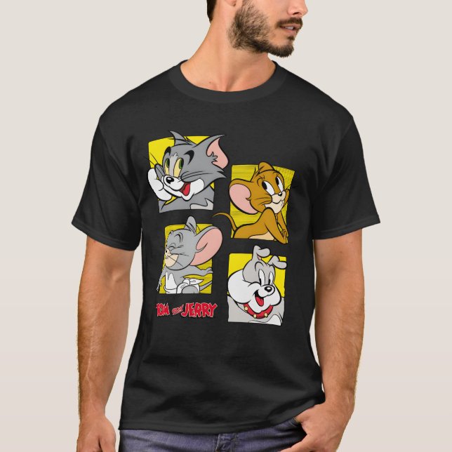 Tom och Jerry Four Friends roligt T Shirt (Framsida)