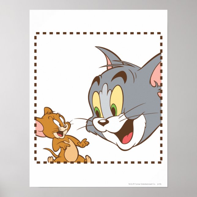 Tom och Jerry Frimärke Poster (Framsidan)