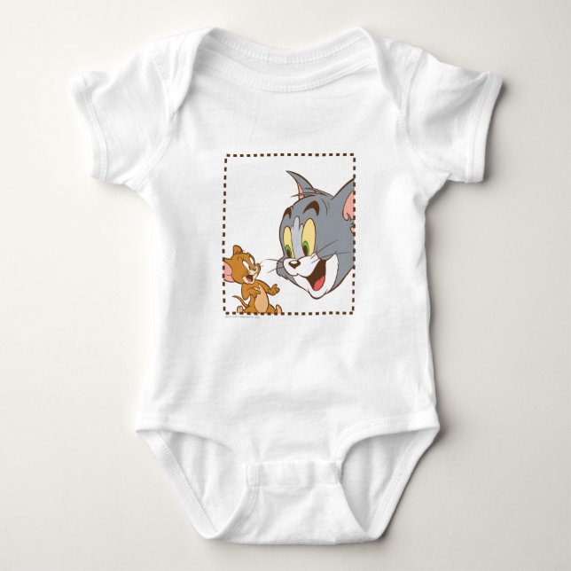 Tom och Jerry Frimärke Tee Shirt (Framsida)