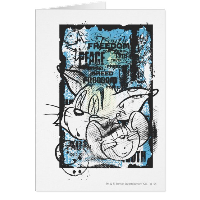 Tom och Jerry Grimey Hälsningskort (Framsidan)