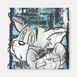 Tom och Jerry Grimey Magnet