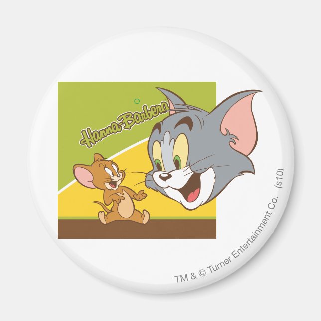 Tom och Jerry Hanna Barbera Logotyp Magnet (Framsidan)