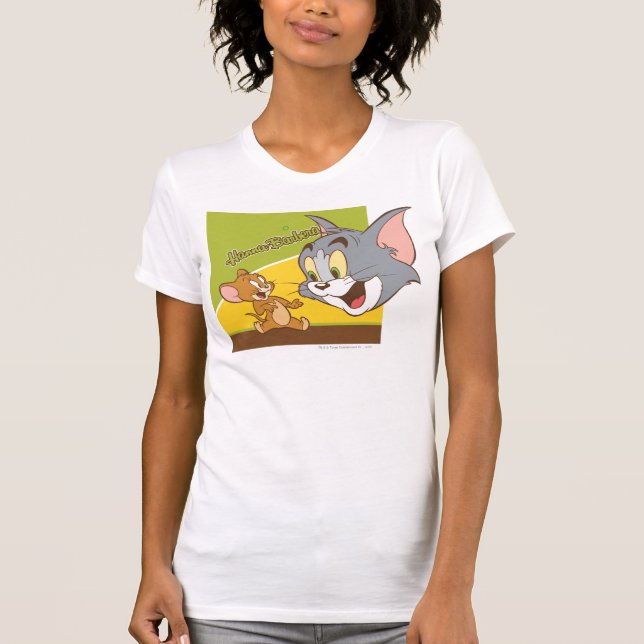 Tom och Jerry Hanna Barbera Logotyp Tee Shirt (Framsida)