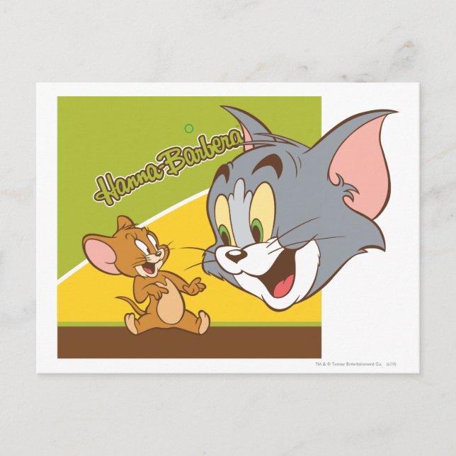 Tom och Jerry Hanna Barbera Logotyp Vykort (Framsida)
