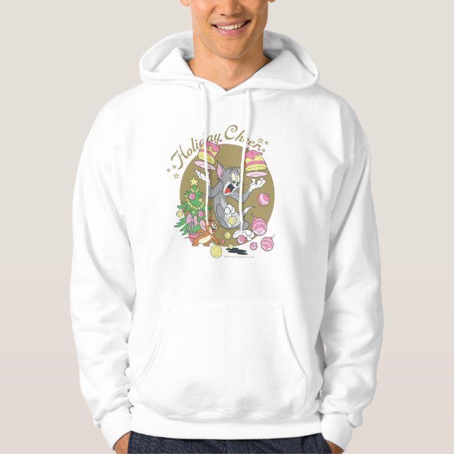 Tom och Jerry Helgdag Cheer Hoodie (Framsida)