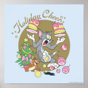 Tom och Jerry Helgdag Cheer Poster
