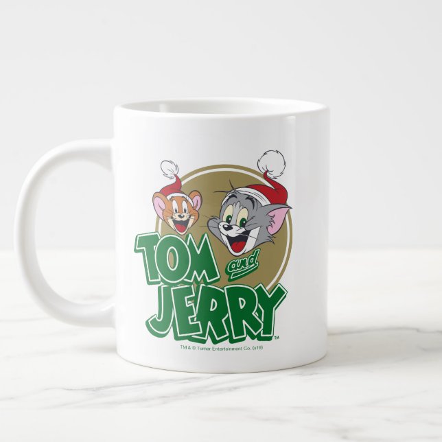 Tom och Jerry Helgdag Logotyp Jumbo Mugg (Vänster)