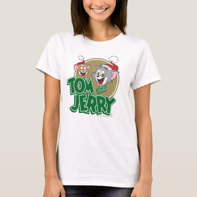 Tom och Jerry Helgdag Logotyp T Shirt (Framsida)