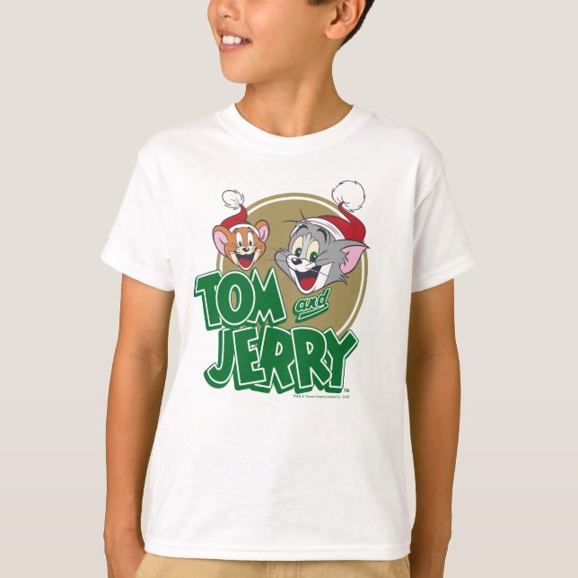 Tom och Jerry Helgdag Logotyp T Shirt (Framsida)