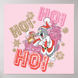 Tom och Jerry "Ho! Ho! Ho!" Santa Gift Delivery Poster