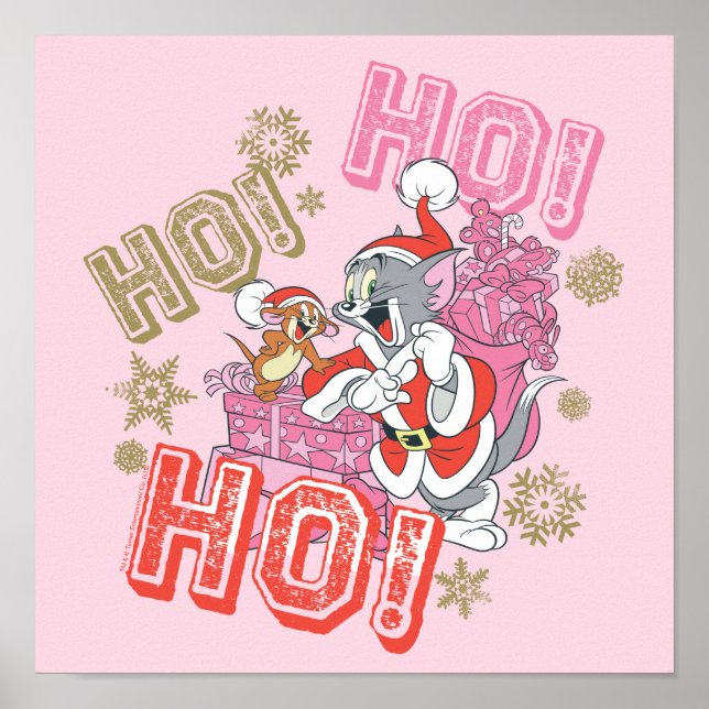 Tom och Jerry "Ho! Ho! Ho!" Santa Gift Delivery Poster (Framsidan)