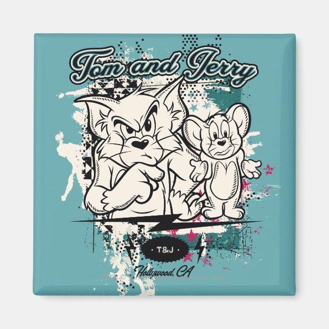 Tom och Jerry Hollywood CA Magnet (Framsidan)