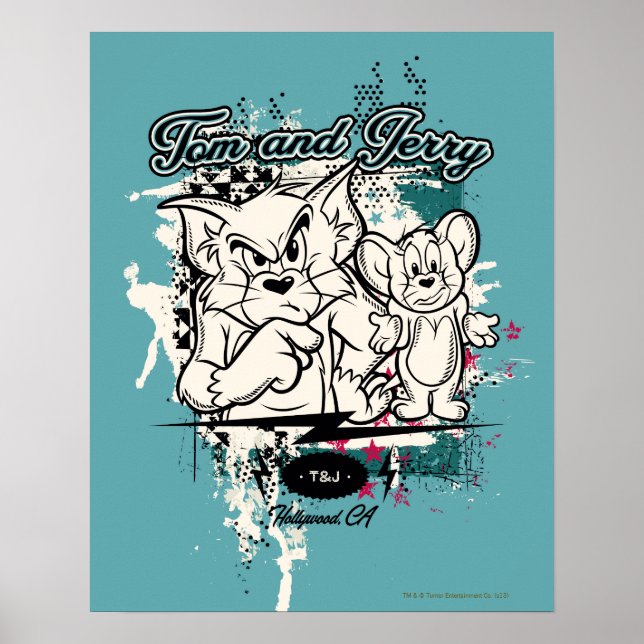 Tom och Jerry Hollywood CA Poster (Framsidan)