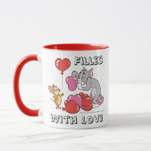 Tom och Jerry inflera hjärtballonger av alla hjärt Mugg