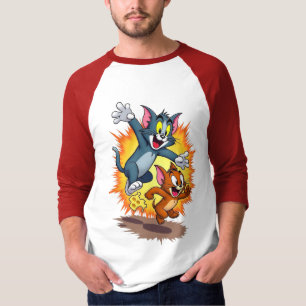 Tom och Jerry Klassisk Tecknad Jakt T-Shirt