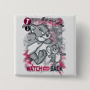 Tom och Jerry klocka din baksida Knapp