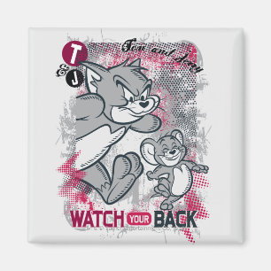 Tom och Jerry klocka din baksida Magnet