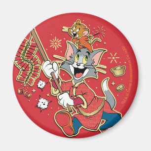 Tom och Jerry Lighting Firecrackers Magnet