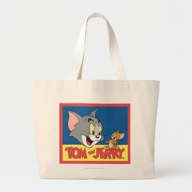 Tom och Jerry Logotyp Flat Jumbo Tygkasse (Framsidan)