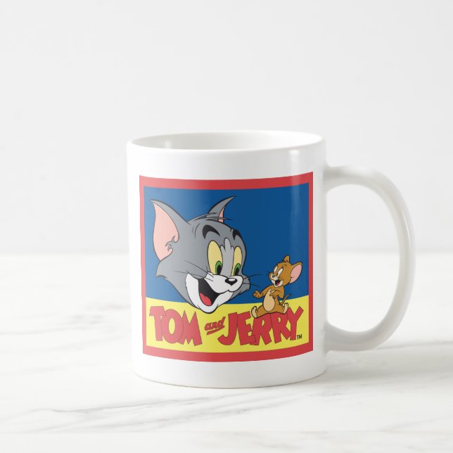 Tom och Jerry Logotyp Flat Kaffemugg (Höger)