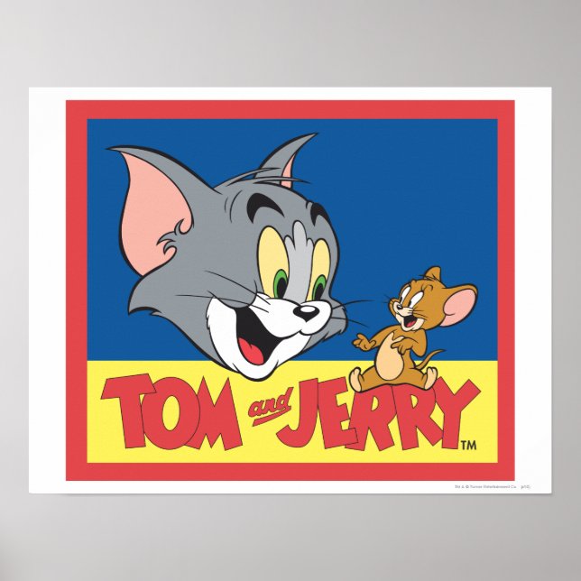 Tom och Jerry Logotyp Flat Poster (Framsidan)