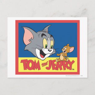 Tom och Jerry Logotyp Flat Vykort