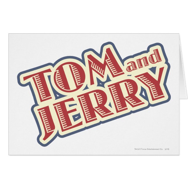 Tom och Jerry Logotyp Hälsningskort (Framsidan Horizontal)