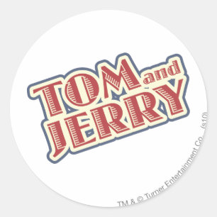 Tom och Jerry logotyp Runt Klistermärke