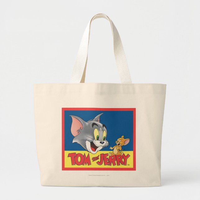 Tom och Jerry Logotyp Shaded Jumbo Tygkasse (Framsidan)
