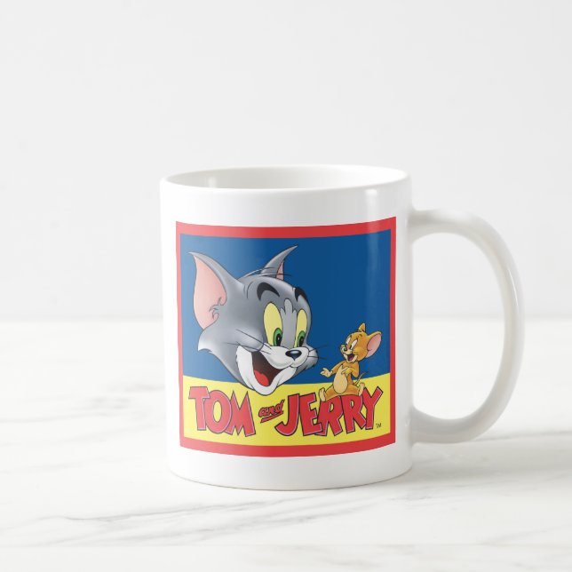 Tom och Jerry Logotyp Shaded Kaffemugg (Höger)
