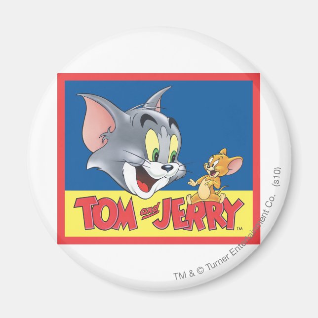 Tom och Jerry Logotyp Shaded Magnet (Framsidan)