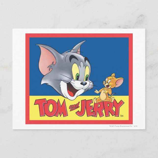 Tom och Jerry Logotyp Shaded Vykort (Framsida)