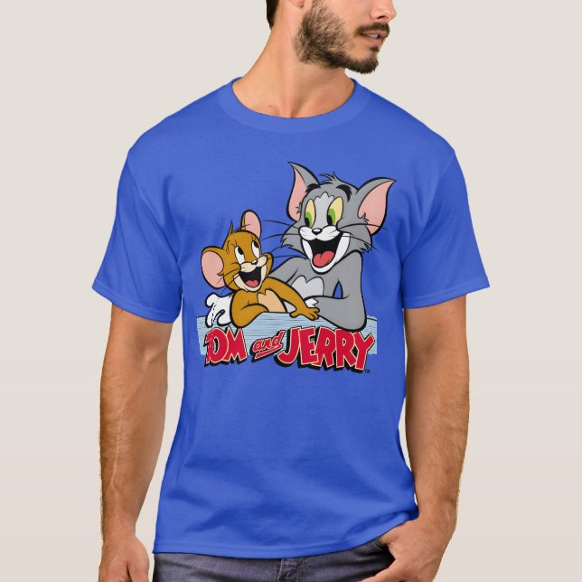 Tom och Jerry Lycklig Friends-vänner T Shirt (Framsida)